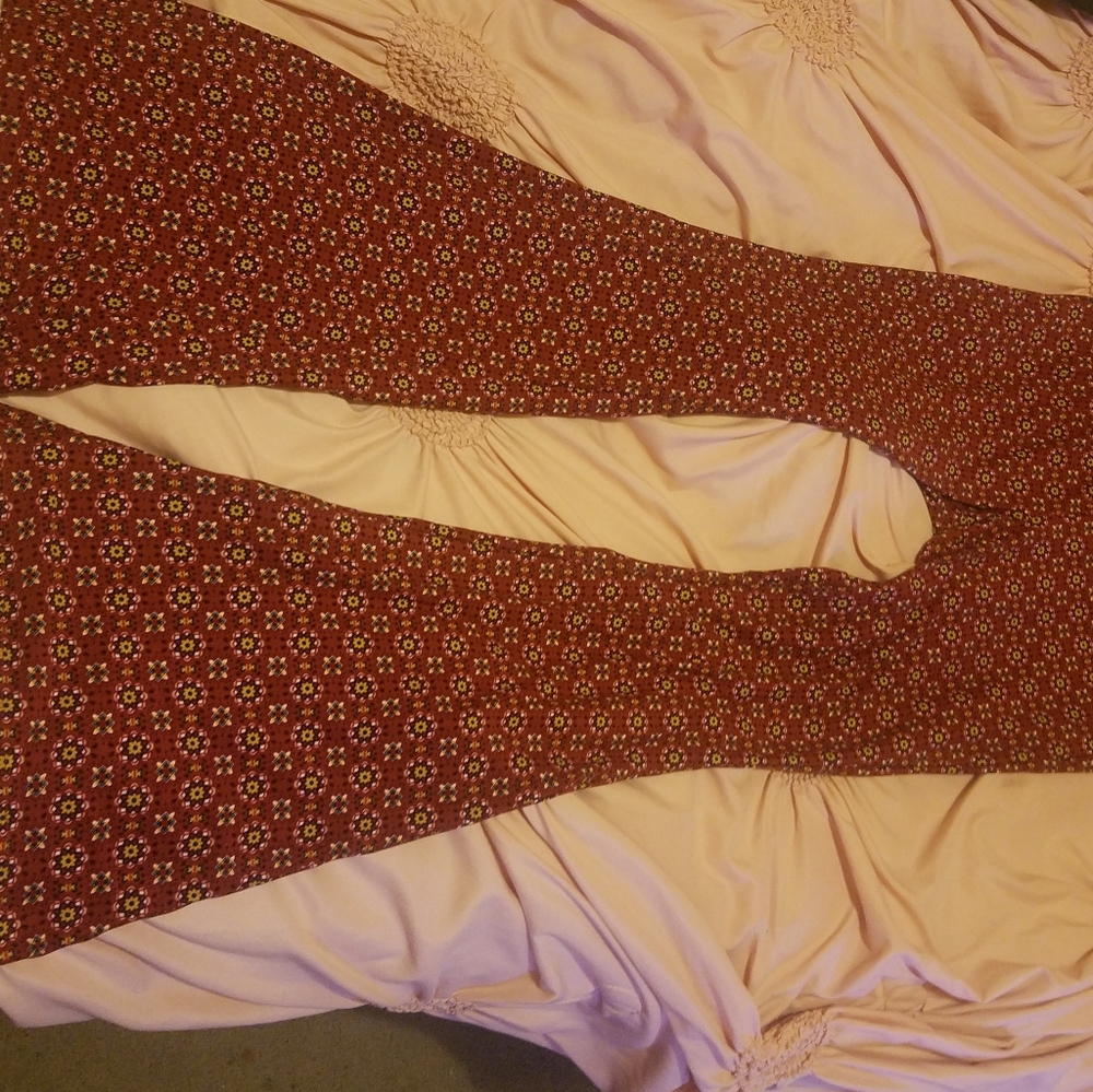 Boho bell flare bottom pants